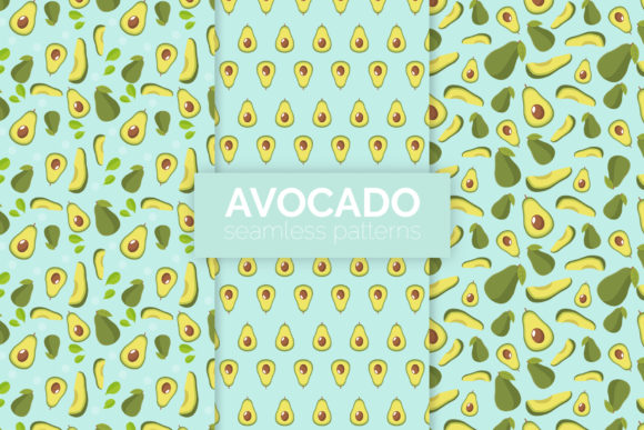 Avocado Seamless Patterns