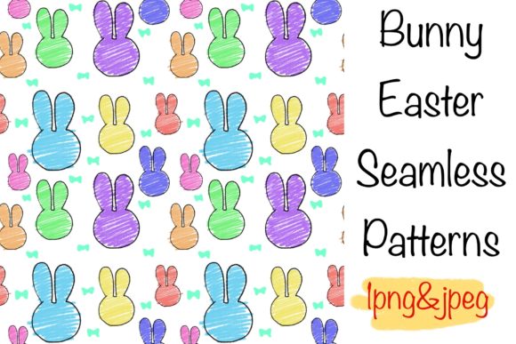Easter Bunny Seamless Patterns