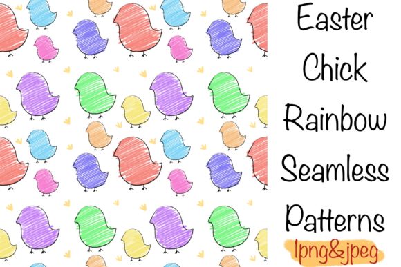 Easter Chick Rainbow Seamless Patterns: A Versatile Design Resource for Creatives and Businesses