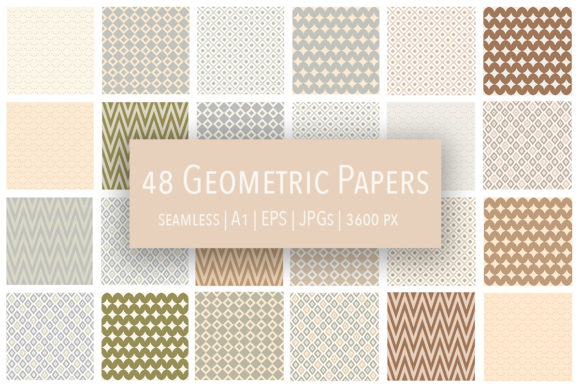 Elevate Your Brand with 48 Modern Geometric Seamless Patterns: A Versatile Design Asset for Today’s Creators