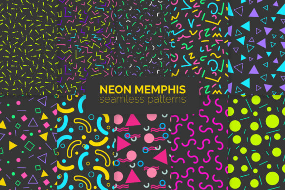 Exploring Neon Memphis Seamless Patterns: A Versatile Design Resource for Digital Projects