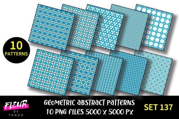 Geometric Patterns Digital Paper Set 137