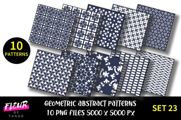 Geometric Patterns Digital Paper Set 23 – A Versatile Creative Resource for Every Project
