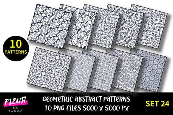 Geometric Patterns Digital Paper Set 24: A Versatile Asset for Modern Creatives