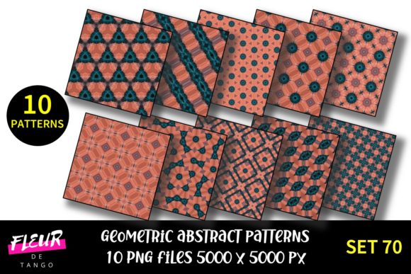 Geometric Patterns Digital Paper Set 70: A Closer Look at Versatile Design Assets for Creatives