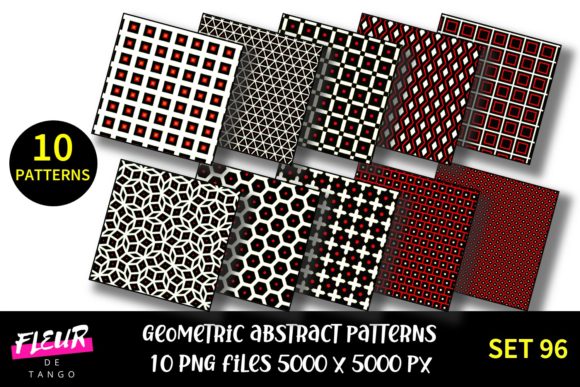 Geometric Patterns Digital Paper Set 96