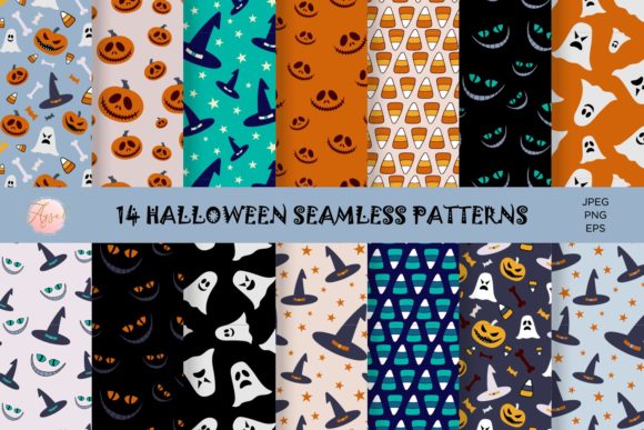 Halloween Seamless Patterns for Creative Projects