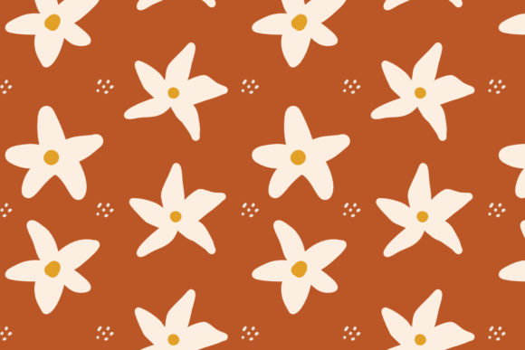 Hand Drawn Abstract Daisy Boho Patterns