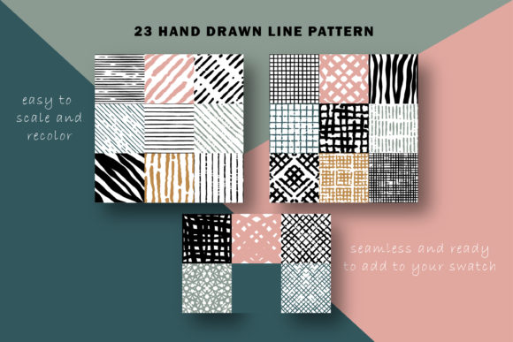 Hand Drawn Lines Patterns Collection