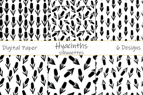 Hyacinths Flowers Silhouettes Patterns