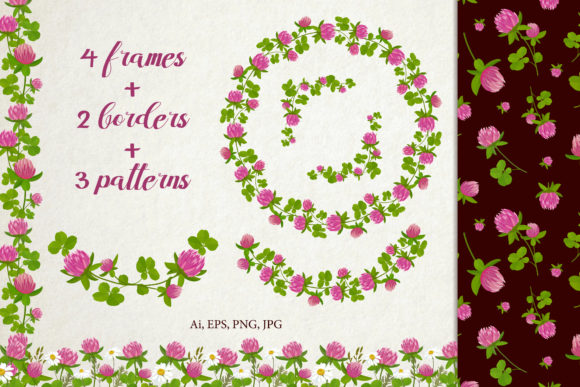 Pink Clover Frames, Borders, Patterns: A Practical Guide to Getting the Most from Your Design Assets