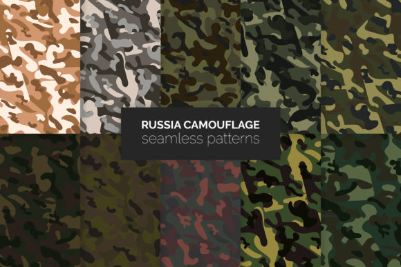 Russia Camouflage Seamless Patterns: A Practical Resource for Design Projects