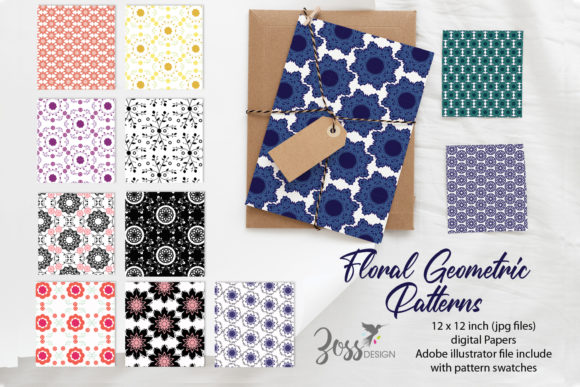 Spring Geo Florals Digital Patterns: A Strategic Asset for Creative Product Development