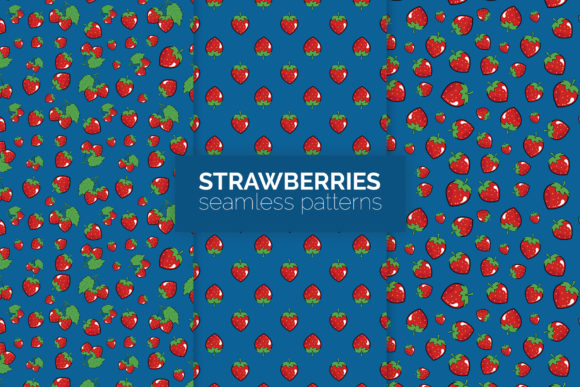 Strawberries Seamless Patterns