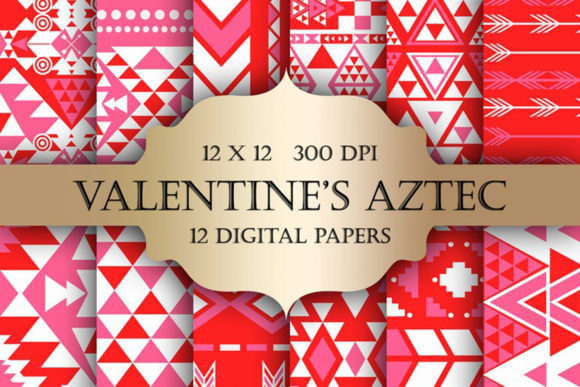 Valentines AZTEC Patterns: Bold Geometric Art for Modern Design