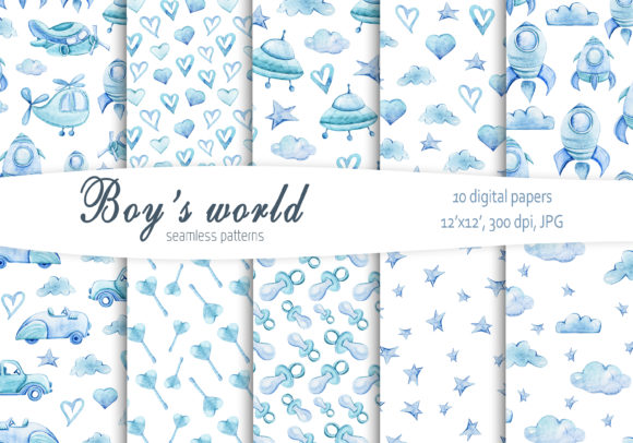Watercolor Baby Boy Seamless Patterns: A Strategic Asset for Creative Business and Design